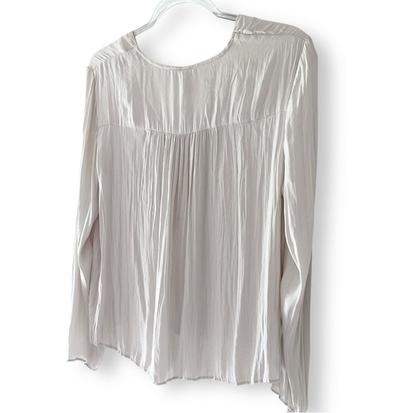 Joie V Neck Button Down Blouse Sz S Gauze Neutral Lightweight Top Minimalist NWT - Picture 9 of 11